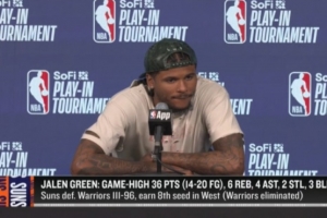 【完整版】杰伦·格林：和布克打球非常舒服 任何经历都不是失败