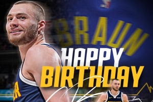 真挚的祝福！掘金社媒晒照祝布劳恩25岁生日快乐！