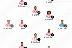 迈阿密国际首发：梅西、德保罗领衔，苏亚雷斯、阿连德替补
