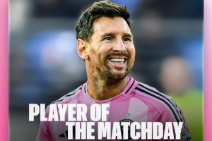 梅开二度！官方：梅西当选MLS第8轮比赛最佳球员